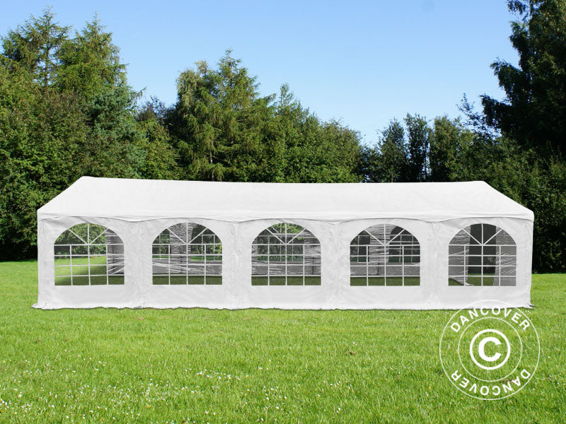 Partyzelt Original 5x10m PVC 900, "Arched", Weiß
