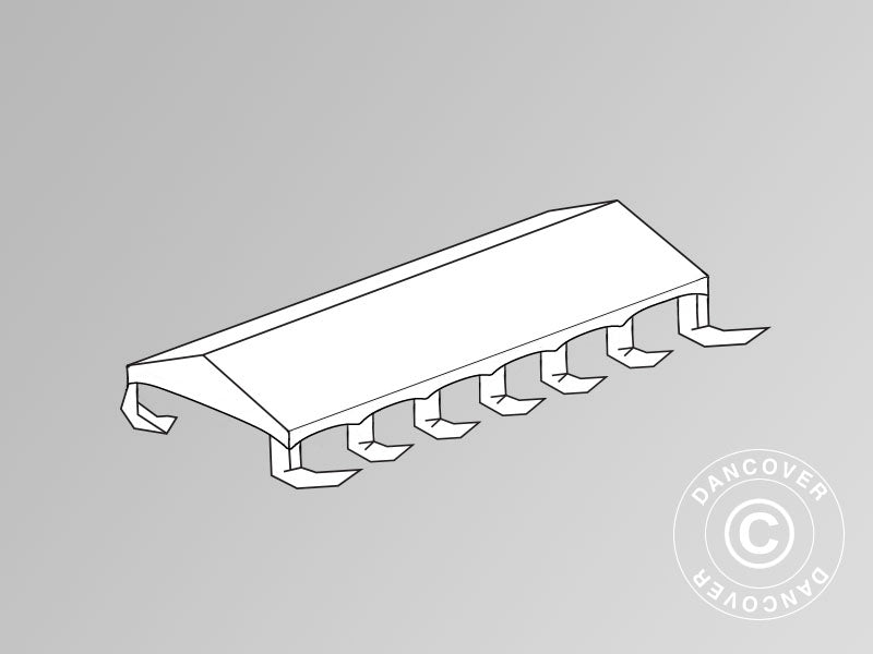 Copertura del tetto per il Tendone per feste Exclusive 6x12m PVC, "Arched", Bianco