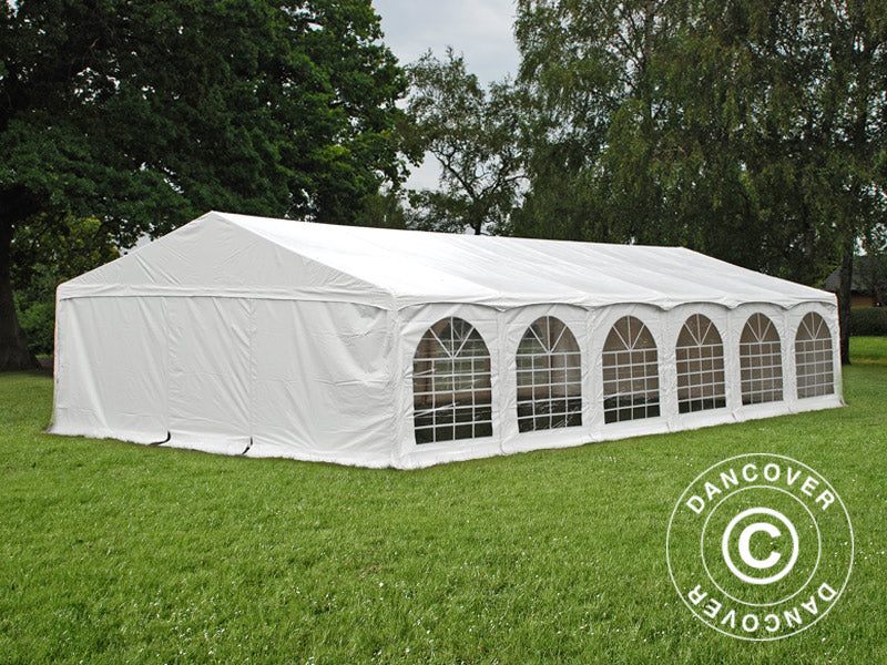 Tente de réception Exclusive 6x12m PVC 900, "Arched", Blanc