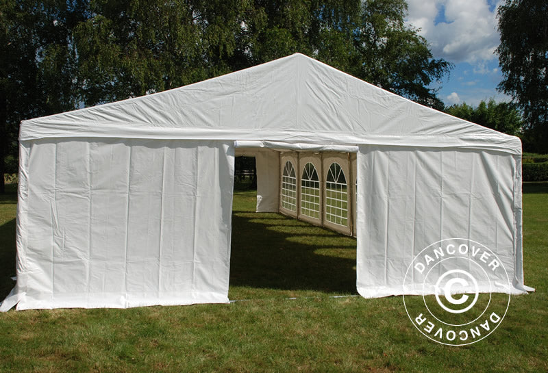 Tente de réception Exclusive 6x12m PVC 900, "Arched", Blanc