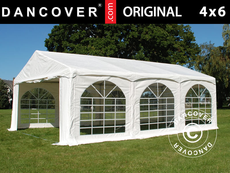 Tendone per feste Original 4x6m PVC 900, "Arched", Bianco
