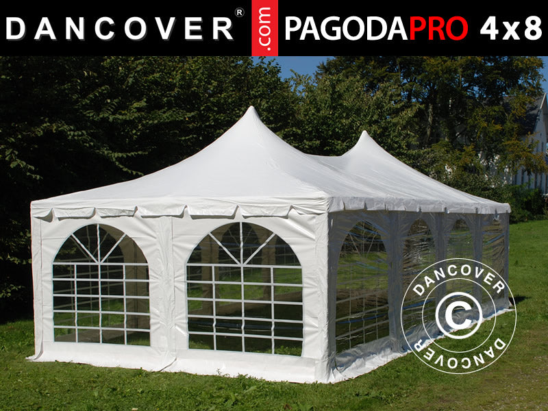 4x8 m Partytent White PVC Peak Tent SH