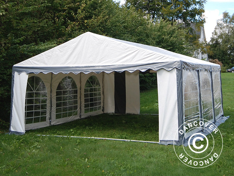 Tendone per feste Original 6x6m PVC 900, Grigio/Bianco