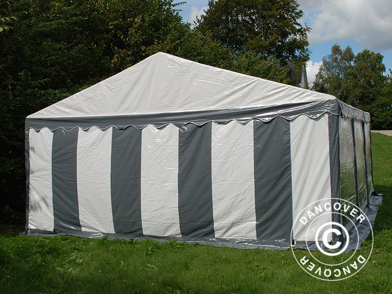 Tendone per feste Original 6x6m PVC 900, Grigio/Bianco