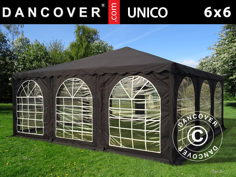 Tendonde per feste Pagoda UNICO 6x6m, Nero