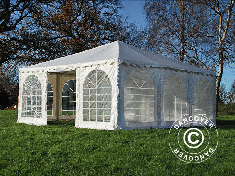 6x6m PVC Pagoda Exclusive White F/R SH