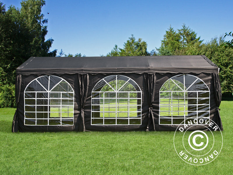 3x6m Poly Partytent Black Velcro Closing SH