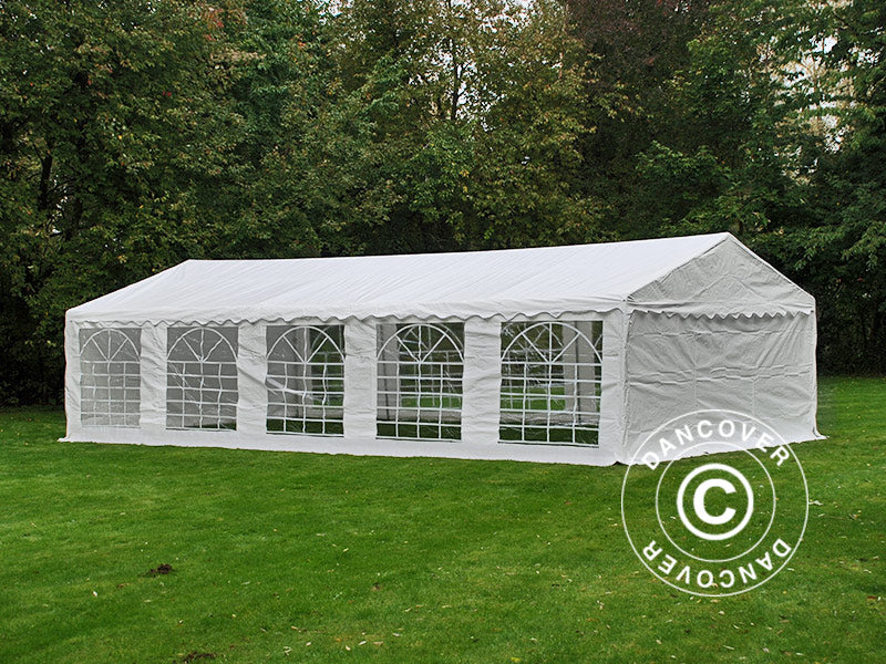 5x10m PE Partytent White VelcroClosingSH+Ground Bar
