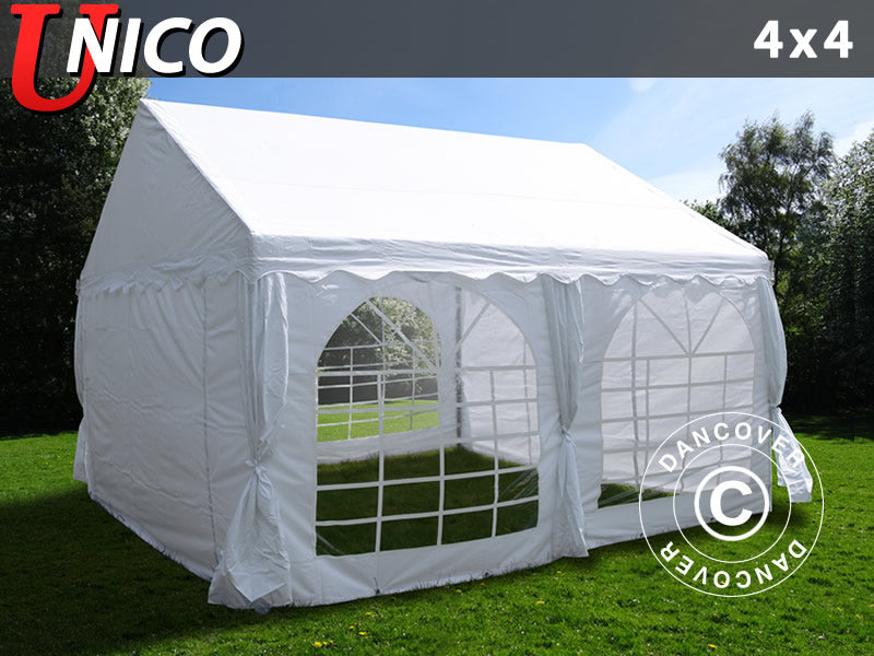 4x4m Poly Partytent White Velcro Closing SH