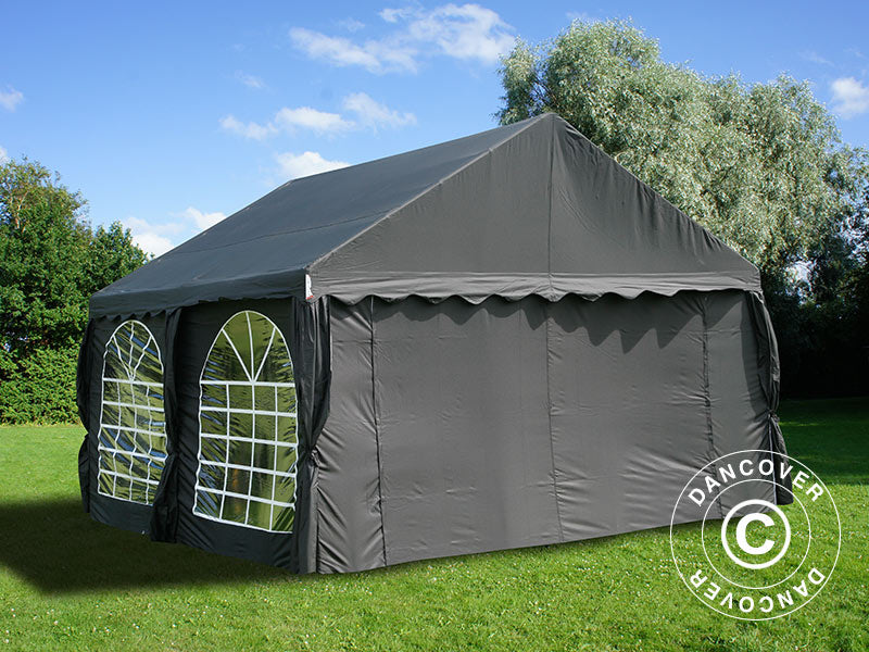 4x4m Poly Partytent Black Velcro Closing SH