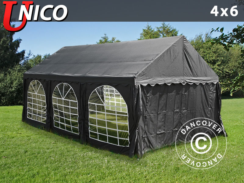 4x6m Poly Partytent Black Velcro Closing SH