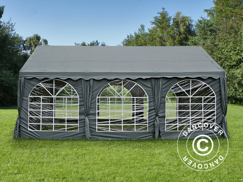 4x6m Poly Partytent Dark Grey Velcro Closing SH