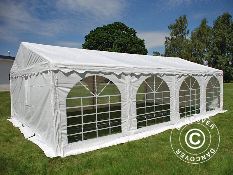 Partyzelt Original 4x8m PVC 900, Weiß