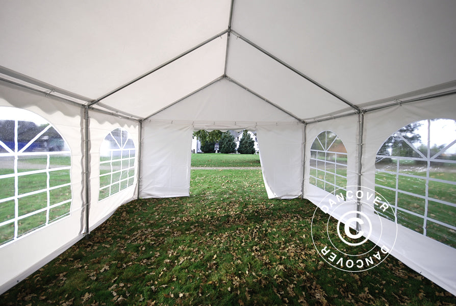Partyzelt Original 4x8m PVC 900, Weiß