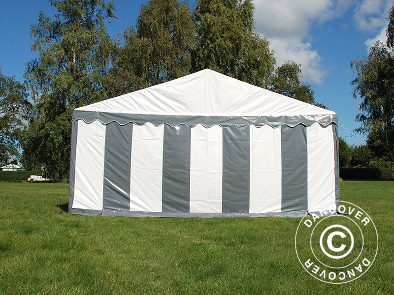 Tendone per feste Original 4x8m PVC 900, Grigio/Bianco