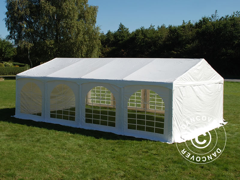 4x8m PVC Partytent Arched White Velcro Closing SH