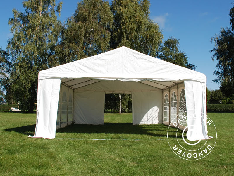 Partyzelt Original 4x8m PVC 900, "Arched", Weiß