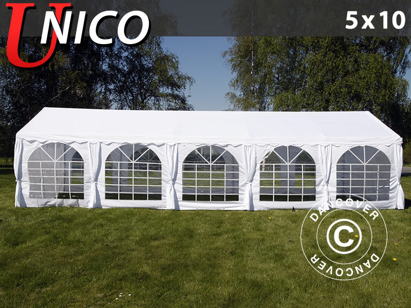 Tendone per feste UNICO 5x10m, Bianco