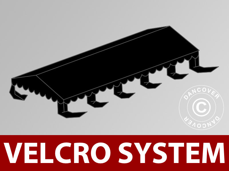 Dachplane für Partyzelt UNICO, PVC/Polyester, 5x10m, Schwarz