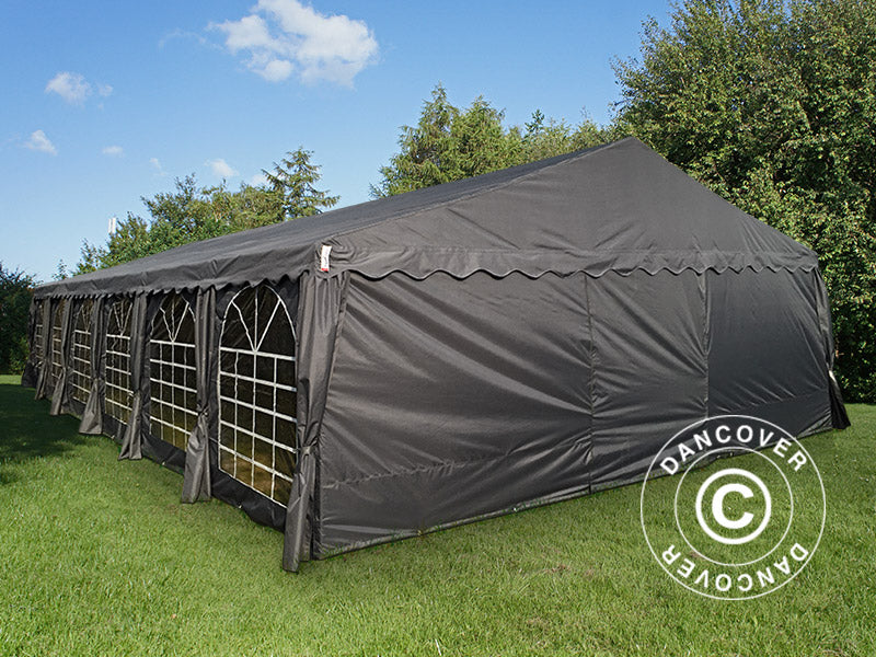Partyzelt UNICO 6x12m, Schwarz