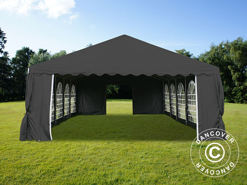 Partyzelt UNICO 6x12m, Schwarz