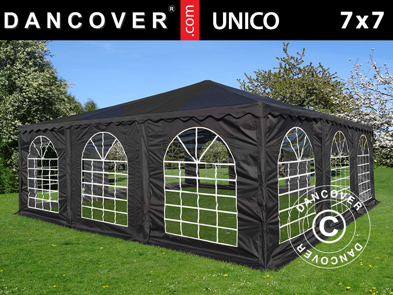 7x7m POLY Pagoda Exclusive Black SH