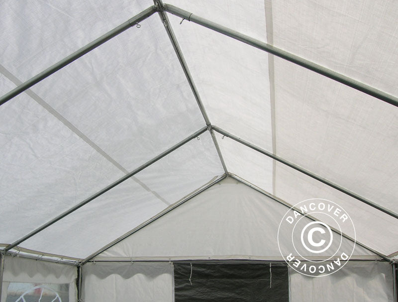 4x6m PE Partytent Grey/White Velcro Closing SH