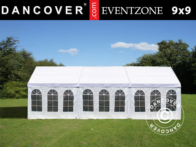 9x9m Party Pro Eventzone PVC F/R 600g White SH