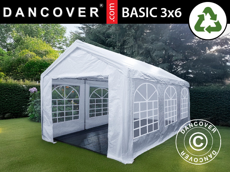 3x6m PE Partytent Basic 500 White NH