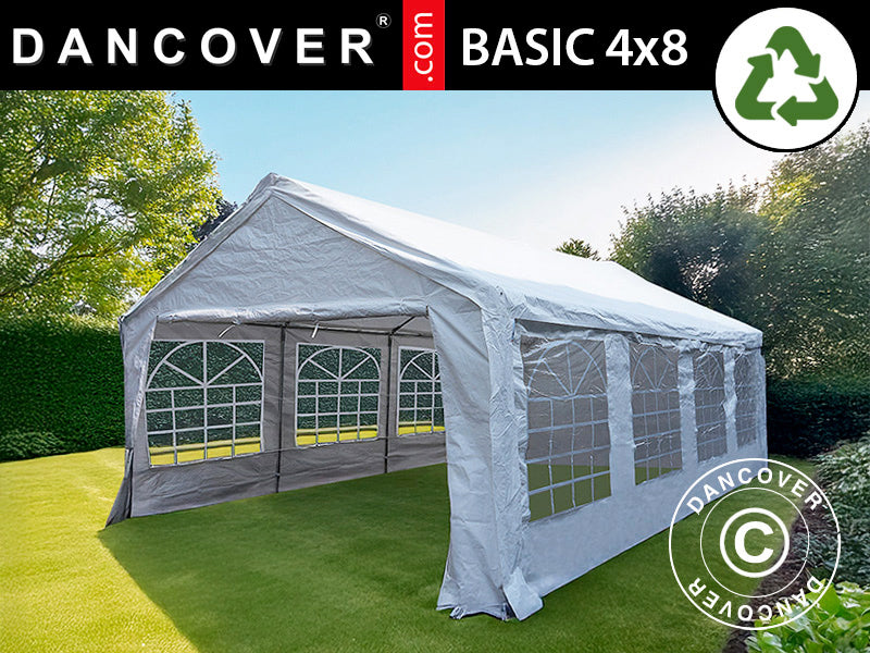 4x8m PE Partytent Basic 500 White NH
