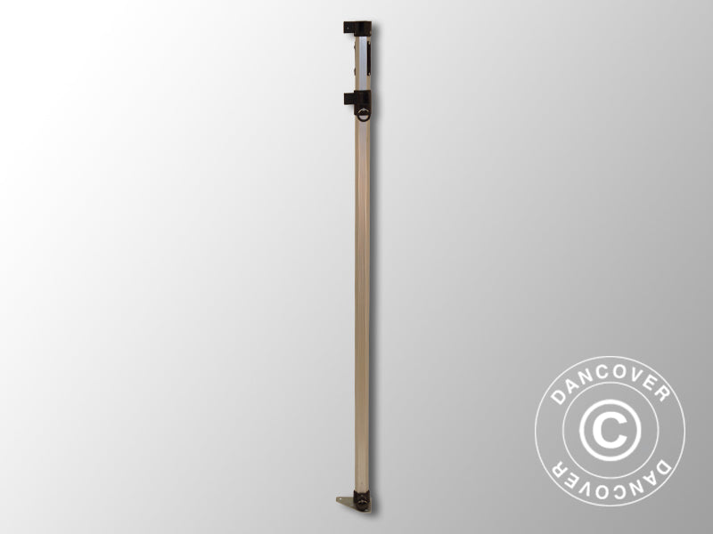 Pied d'angle complet, 2,27/2,55m, Raccord Noir