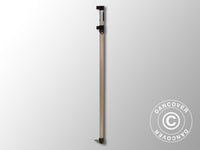 Komplette Eckstange 2,10/2,39m, Schwarzes Verbindungsstück