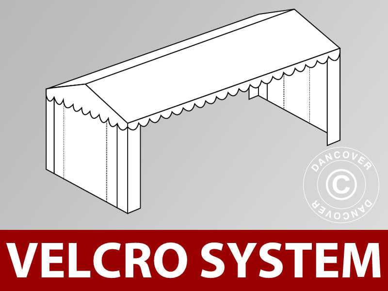 Copertura del tetto in Velcro per il tendone Plus 5x8m, Bianco