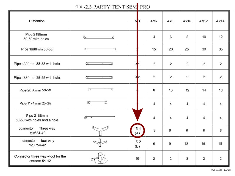 3-Wege-Verbindungsstück, Ø42+Ø54mm, 120°