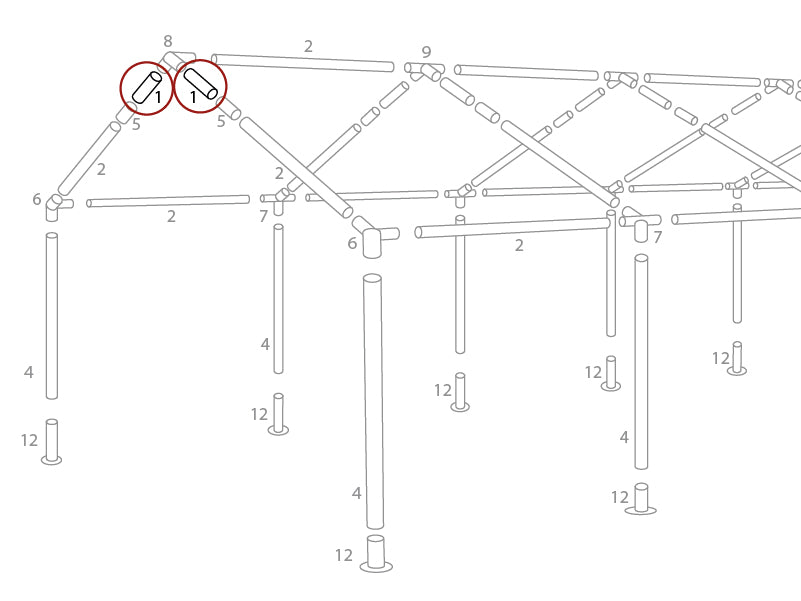 Dachrohr, Ø38mm, 510mm