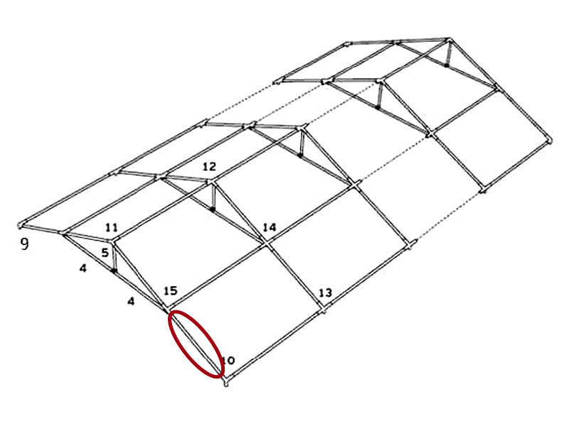 Tube pour toit, Ø50mm, 1455mm
