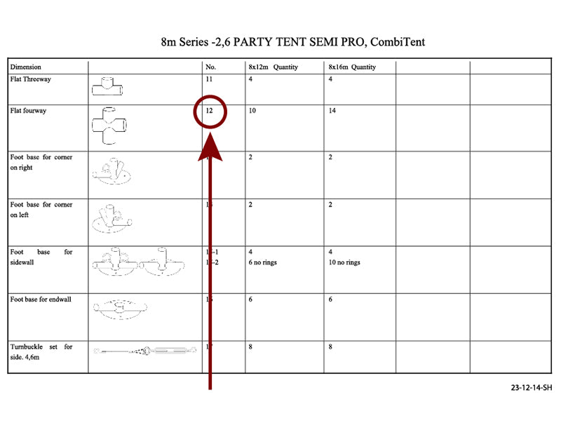 Aggancio a 4 vie, Ø42+Ø54mm, 180°