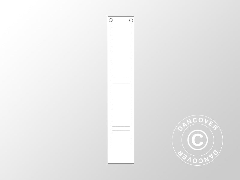 Couvre pied de 2,3m pour les tentes de réception Semi Pro Plus CombiTents® 5x10m, 6x12m, 6x14, 7x12 et 7x14, Blanc