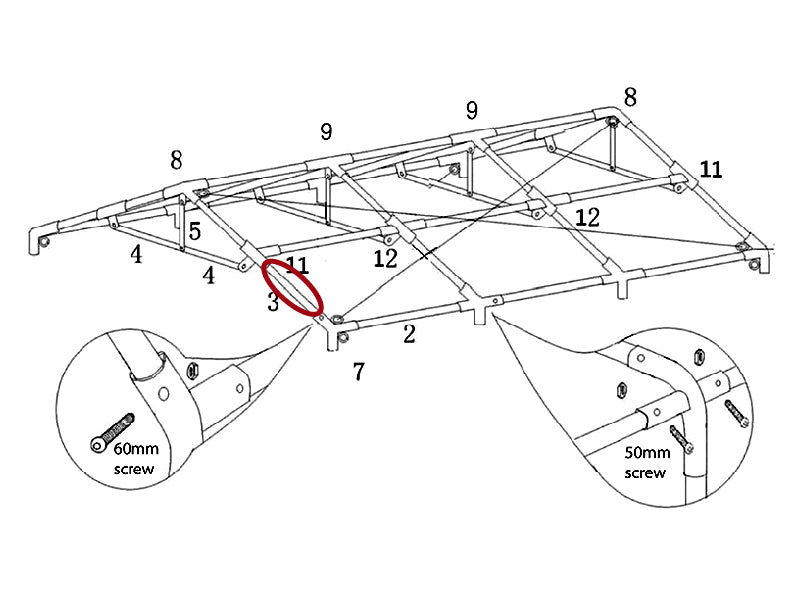 Dachrohr, Ø50mm, 1700mm