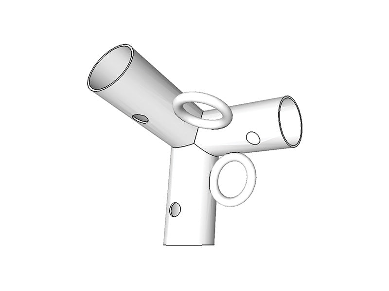 Aggancio a 3 vie, Ø42+Ø54mm, 110°