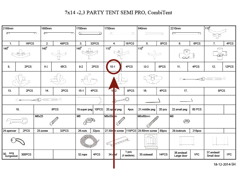 Aggancio a 4 vie, Ø42+Ø54mm, 110°
