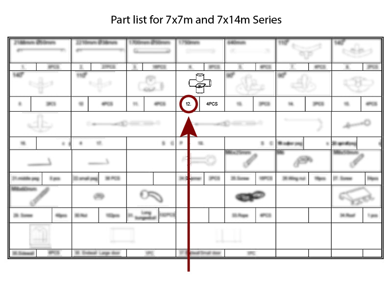 Quadruple fixation plate avec bride, Ø42+Ø54mm