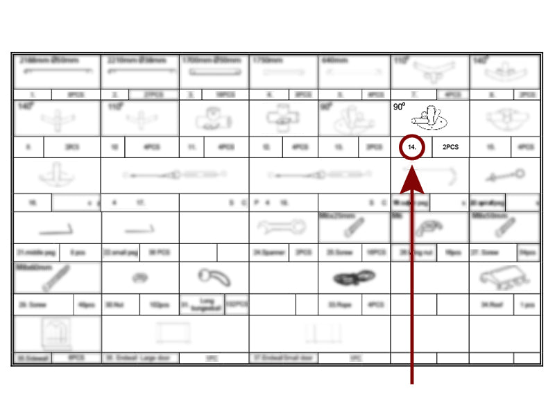 Aggancio a 3 vie per telaio di fondo, Ø42+Ø54mm, 90°
