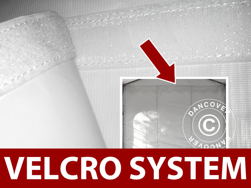 Mur d'extrémité Semi Pro 7m avec entrée étroite, Blanc