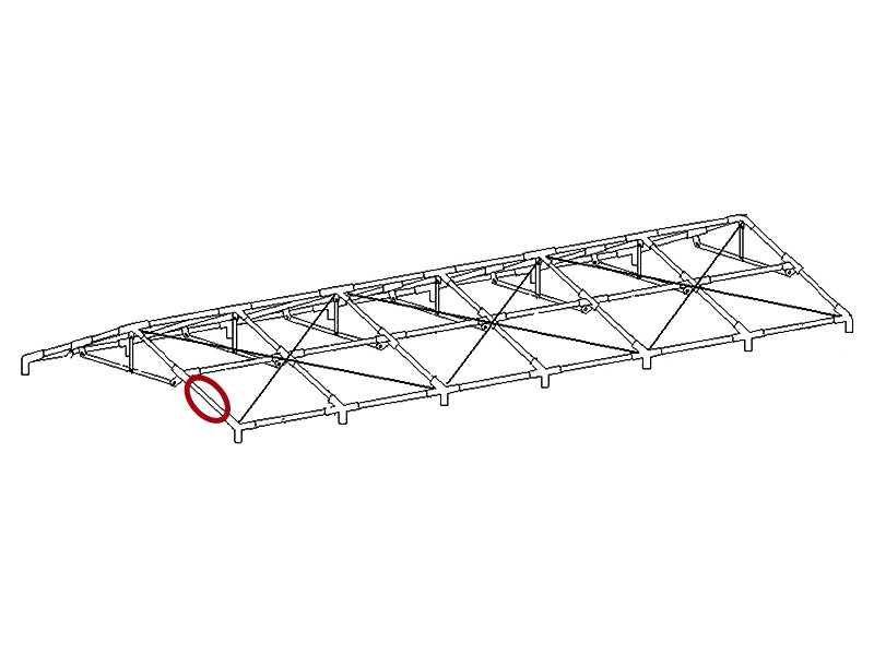 Tubo per il tetto, Ø50mm, 1950mm