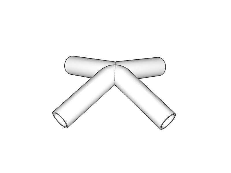 4-Wege-Verbindungsstück, Ø42mm, 140°