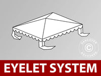 Toile de toit pour tente de réception UNICO, PVC/Polyester, 3x3m, blanc