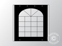 Kit parete laterale con finestra per il Tendone per Feste UNICO, PVC/Poliestere, 3m, Nero