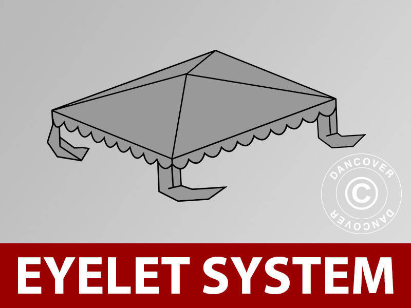 Dachplane für Partyzelt UNICO, PVC/Polyester, 3x3m, dunkelgrau