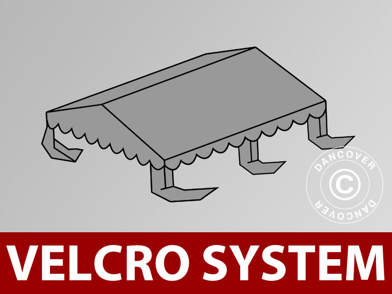 Dachplane für Partyzelt UNICO, PVC/Polyester, 4x4m, dunkelgrau